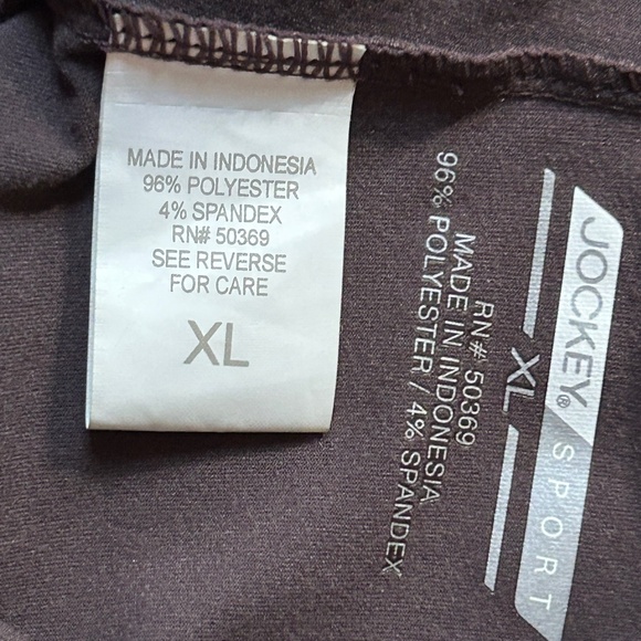 Jockey Sport Light Brown Peached Bootleg Pants, Size XL - Picture 3 of 6